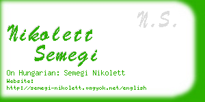 nikolett semegi business card